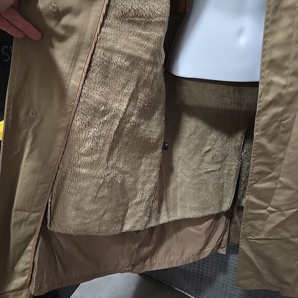 VTG Trench Overcoat Jacket 42Long Aberdeen Tan Corp Classic Gorp Tech Zip Liner - Picture 13 of 16